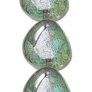  18mm Lumi Green Chunky Triangles Czech Glass Beads Arts 