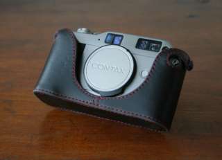 Mr. Zhou Red Stitching Leather Half Case for Contax G1  