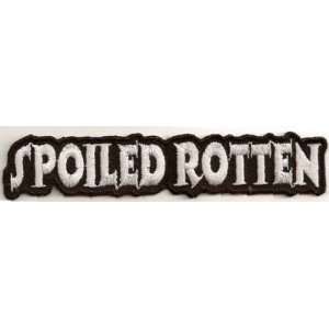 SPOILED ROTTEN FUN Embroidered Biker Leather Vest Patch
