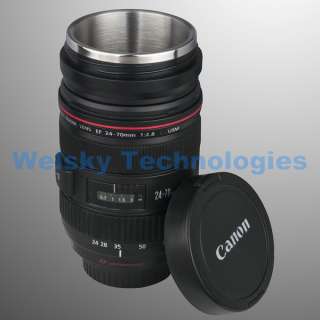 Canon Camera Lens Lens Cup Coffee Mug EOS 24 70mm Stainless ZOOM 