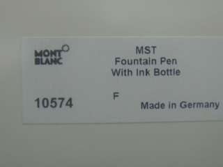 MONTBLANC 149 18K Nib Fountain Pen + Ink Set  