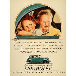 1937 Ad Chevrolet Children Hydraulic Brakes Car Safety   Original 