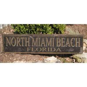  NORTH MIAMI BEACH, FLORIDA   Rustic Hand Painted Wooden 