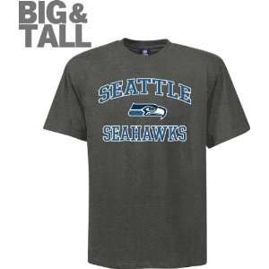 Seattle Seahawks Charcoal Big & Tall Heart and Soul II T Shirt  