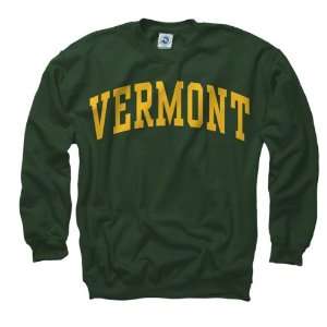  Vermont Catamounts Green Arch Crewneck Sweatshirt Sports 