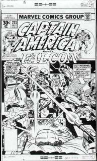 CAPTAIN AMERICA #213 COVER PROOF 1977 JACK KIRBY ART  