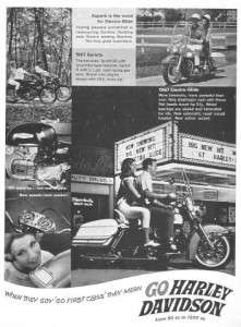 1967 Harley Davidson Electra Glide FLH Original Ad  