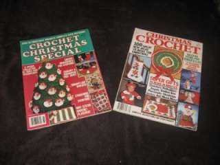 Lot of 2 Christmas Crochet Magazines Pattern Books 1987 & 1986  