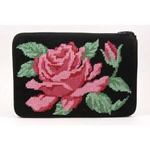    Cosmetic Purse   Rose   Needlepoint Kit Arts, Crafts & Sewing