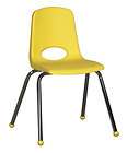 Ecr4Kids 16 Plastic School Stack Chair Chrome Glide