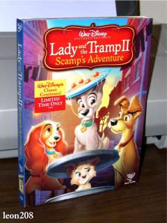 Lady and the Tramp II Scamps Adventure (DVD, 2006), Disney 