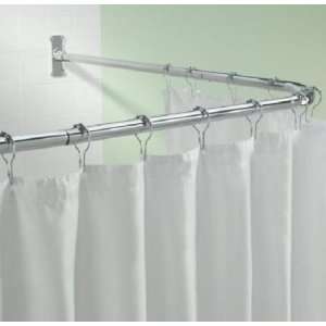  NEW L shape Shower Rod CHROME Curtain Rod 