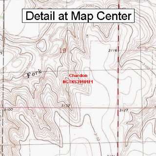  USGS Topographic Quadrangle Map   Chardon, Kansas (Folded 