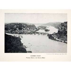 1930 Print Harpers Ferrry Virginia Shenandoah Potomac River America 