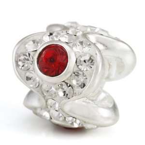  Ohm July BIRTHSTONE Red Crystal Discovery European Bead 