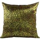 Artiwa Green Rose 18x18 Silk Sofa Throw Decorative Pillow Cover