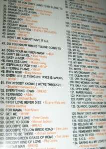 CARPENTERS WHITNEY HOUSTON BREAD DVD KARAOKE 200 SONGS  