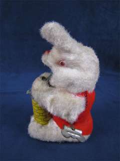 Vintage Mechanical Rabbit Tin Litho WindUp Toy Japan  