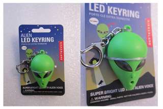   SPACE ALIEN LED KEY CHAIN TOY KEY RING RAYGUN EXTRA TERRESTRIAL