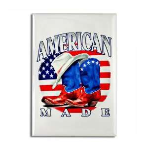   Magnet American Made Country Cowboy Boots and Hat 