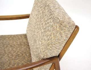 Danish Mid Century Modern Rocking Lounge Chair New Upholstery.  