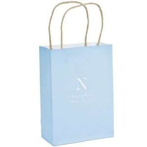 Personalized Monogram Light Blue Craft Bags   Gift Bags, Wrap & Ribbon 