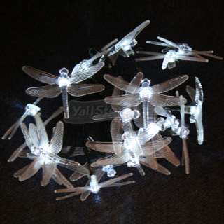   20LED Solar Christmas Decorative String Light with Dragonfly Shaped