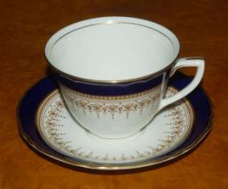 Royal Worcester Regency Cobalt Blue   Cup & Saucer  