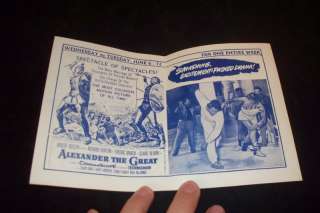 Vintage Movie Herald Flyer Alexander Great Hitchcock  