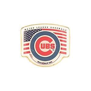  Baseball Pin   Chicago Cubs Flag/Baseball Pin