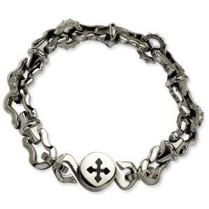   Steel Polished Magnetic Clasp 8.5in Bracelet Vishal Jewelry Jewelry