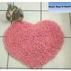 Dougs Rugs N Stuff Pink Heart Premium Chenille Luxury Bathroom Bath 