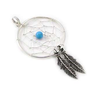  Pendant silver Dreamcatcher turquoise. Jewelry