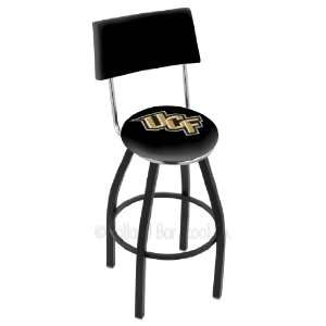   of Central Florida 30 Inch Black Wrinkle Swivel Bar Stool with Back