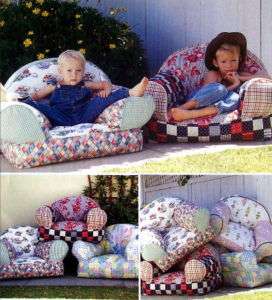 Kids/Childs CUTE Stuffed Arm Chair SEWING PATTERN  