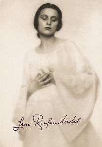 Leni Riefenstahl (Hitlers film maker) signed postcard 2  