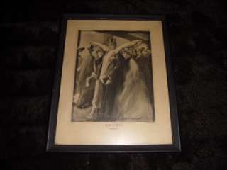 Vintage George A. Wotherspoon print SOCIETY framed Illusion  