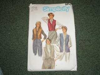 new VINTAGE sew pattern #6621 size 18 20 vest transfer  