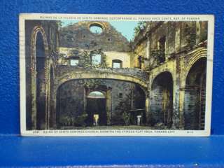 1937 Santo Domingo Church Ruins/ PANAMA CITY Postcard  