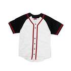   XL 6.7 oz. Contrasting Raglan Sleeve Button Front Baseball Jersey