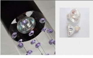 Glass Shade Crystal Ceiling Lighting Pendant Lamp Light x 3 (Purple 