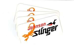 VINTAGE JOHNSON STINGER SNOWMOBILE STICKER/DECAL  