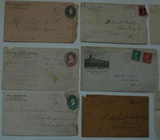 Lot of vintage Pennsylvania stamped envelopes 1852 1892  