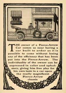1913 Ad Pierce Arrow Motor Car Co. Touring Automobile   ORIGINAL 