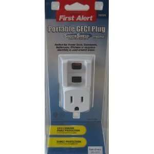 First Alert ShockShield Single Outlet GFCI Adapter plug  