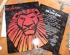 DISNEY The Lion King Broadway Musical Book & Program  