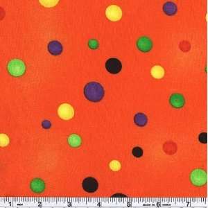  45 Wide Trick or Treat Dreams Polka Dots Orange Fabric 