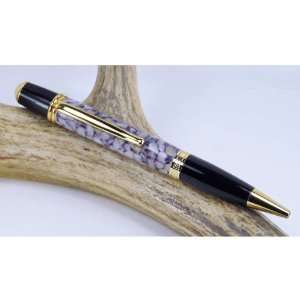  Purple Pebble Acrylic Sierra Pen With a Gold Finish 