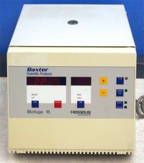Baxter Heraeus Biofuge 15 Tabletop Centrifuge  