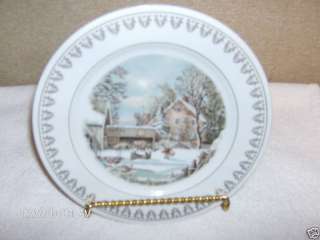 Currier Ives Plate Farmers Home Winter 1978 R Thomas  